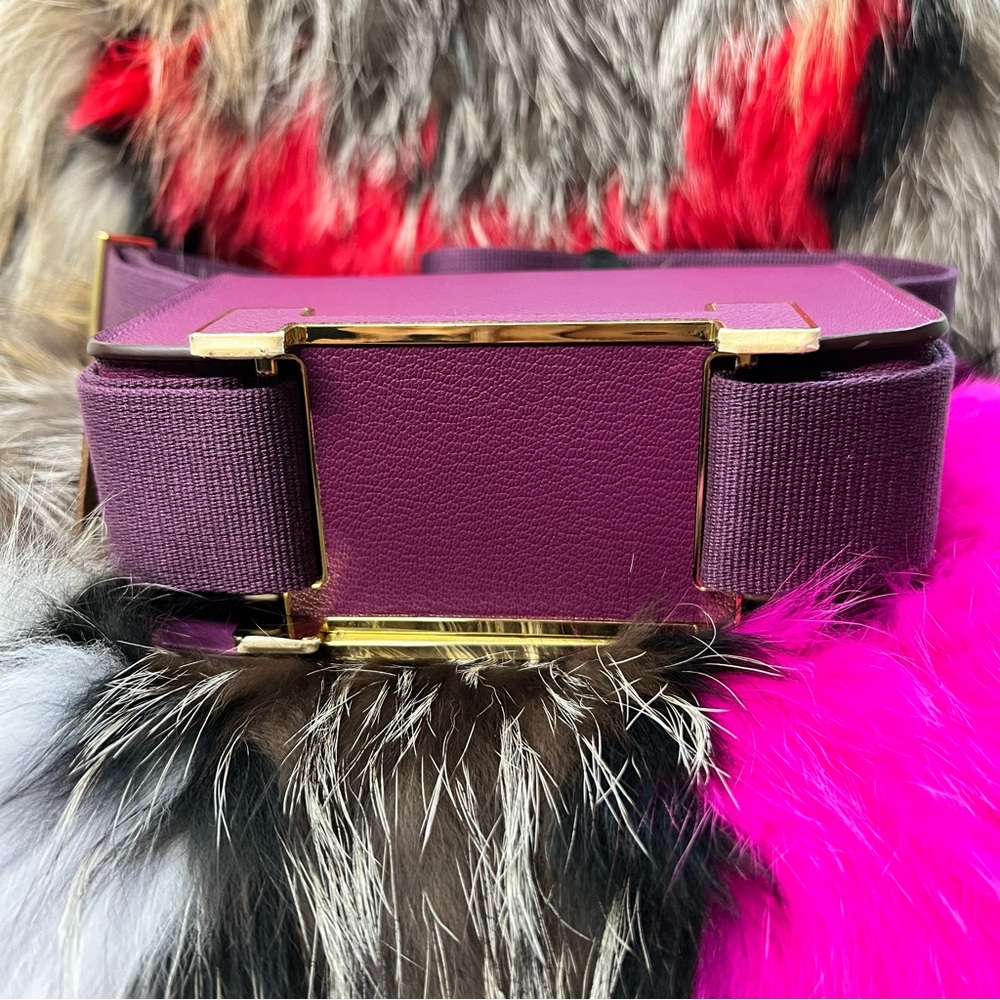 Your New Go to Mini...Genuine Leather mini bag with canvas Cross body strap. - Picture 10 of 17